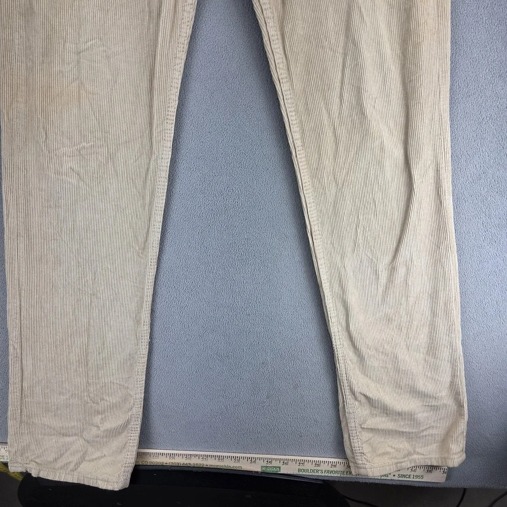 Vintage Levis 501 Jeans Mens Beige Corduroy Straight Button Fly USA Fits 30x34